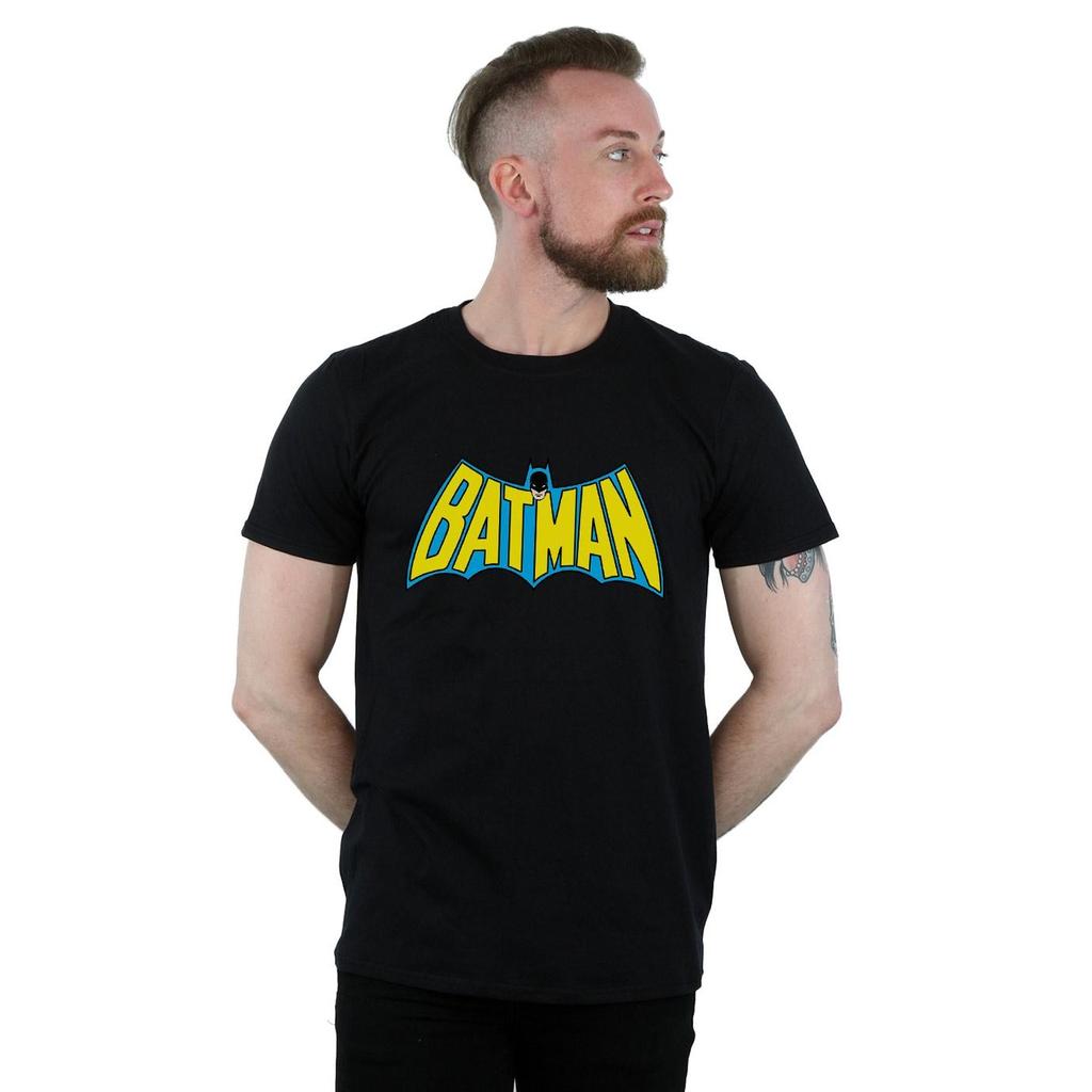 Batman Мужская хлопковая футболка с ретро-логотипом