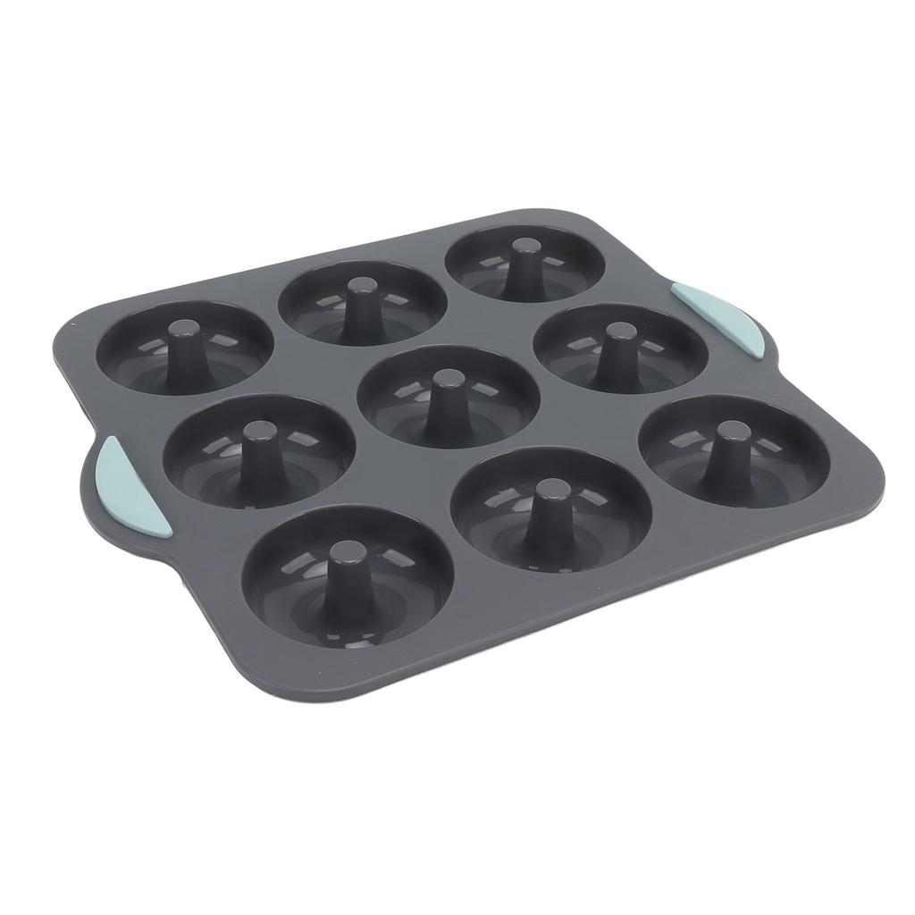 Silicone Donut Mold 9 Cavity Prevents Stick Safe Heat Resistance Doughnut Pan Set for Cake Biscuit Bagels Muffins