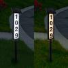 Solar-Powered Solar Doorplate Light Pole Mount Address Sign with Lightings  Garden