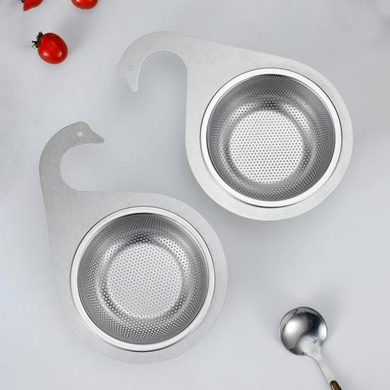 Корзина для слива кухонной раковины Swan Rack Треугольная корзина для фильтра раковины Сливная полка из нержавеющей стали для пищевых отходов Подвешивается на кран Многофункциональный гаджет