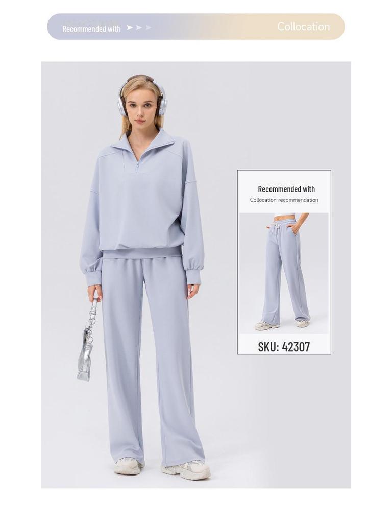 Женская спортивная толстовка Alo с полумолнией на осень/зиму - повседневная куртка для бега на открытом воздухе с длинным рукавом