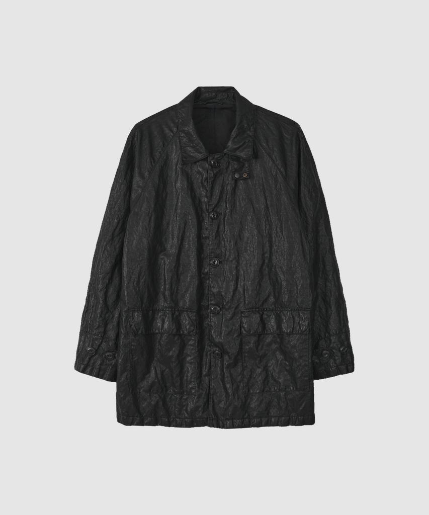 ASP Leather Car Coat - Black