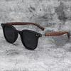 Square Vintage Wooden Sunglasses for Men Women Fashion Travel Sun Glasses Male Eyewear UV400 Shades