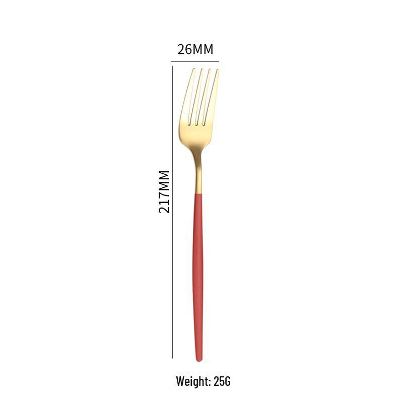 Набор ложек и вилок из португальской титановой позолоченной нержавеющей стали
