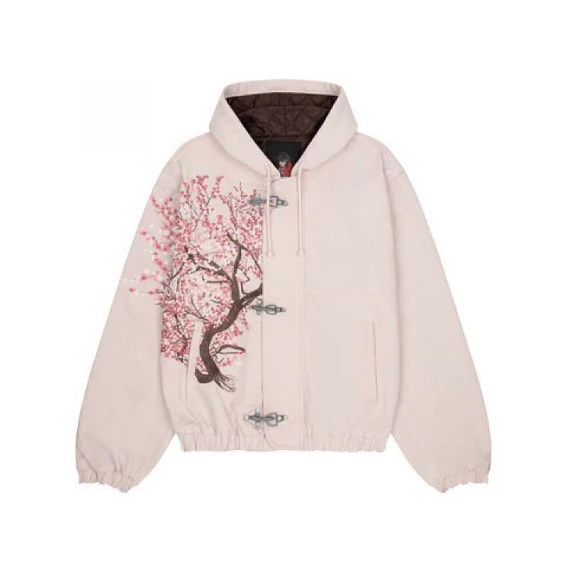 Vintage Plum Blossom Embroidered Straight Cut Denim Pants Unisex Streetwear Casual Jeans Teens