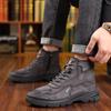 Мужская зимняя обувь, теплые удобные модные зимние ботинки из натуральной кожи, непромокаемые ботинки, мужские шерстяные плюшевые теплые ботинки