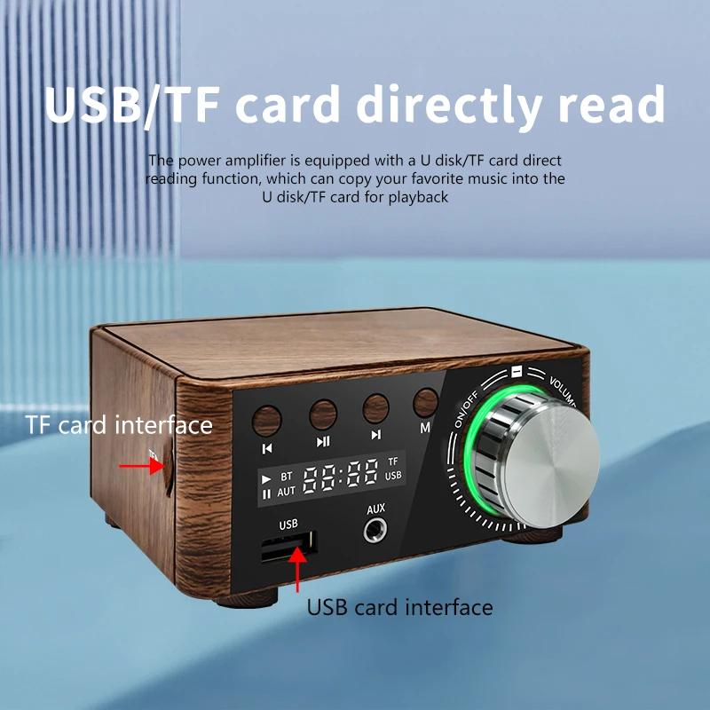 Аудио HiFi Bluetooth 5.0 усилитель мощности класса D TPA3116 цифровой усилитель 50 Вт*2 домашний аудио автомобильный морской USB/AUX IN театральные усилители