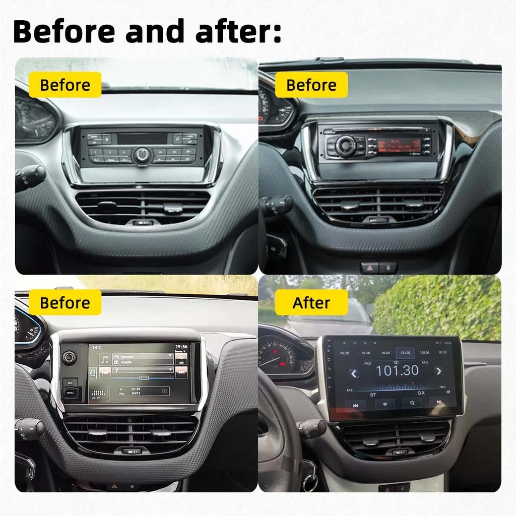 2 Din Android стерео для Peugeot 2008 208 2012-2018 автомобильный радиоэкран мультимедийная навигация головное устройство GPS авто аудиоплеер