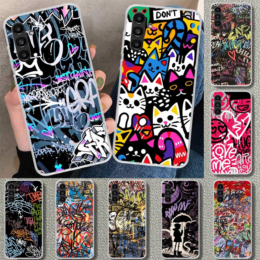 Модный Крутой Чехол с Граффити для Samsung Galaxy A17 A16 A26 A36 A56 A57 A37 A15 A25 A35 A55 A14 A24 A34 A54 A13 A23 A3