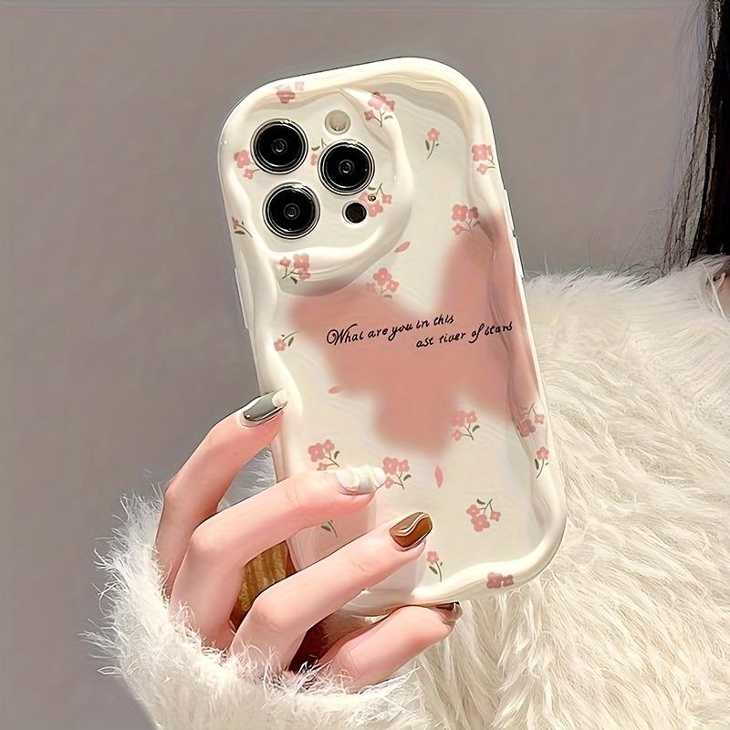 Butterfly Rose Pattern Phone Case For iPhone 17 16 Pro 15 14 Plus 13 12 11 Pro Max 17e 16e Fashion Wavy-edge Shockproof Cover