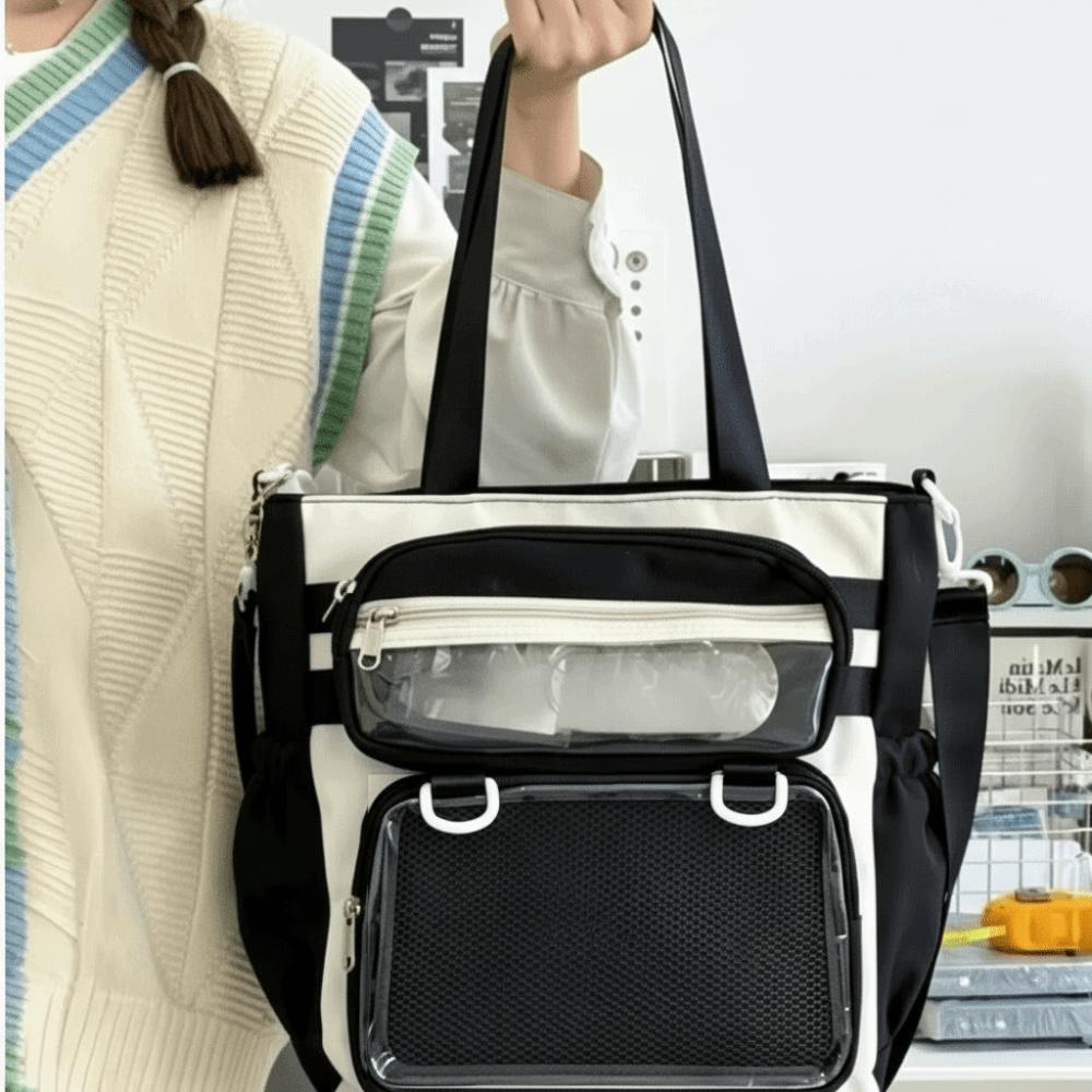 Multi-color Shoulder Bag Cream Color Crossbody Bag Fashionable Portable Tote Bag Women