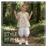 Girls' shirt, pure cotton casual doll jacket, summer new style, sweet and breathable T-shirt for children, top for girls