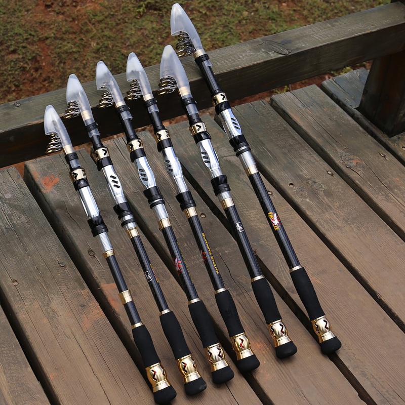 Телескопические удочки с удлиненной полой ручкой, удочки для морской пресноводной рыбалки