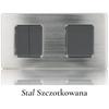 Włącznik światła potrójny szary schodowy stal szczotkowana