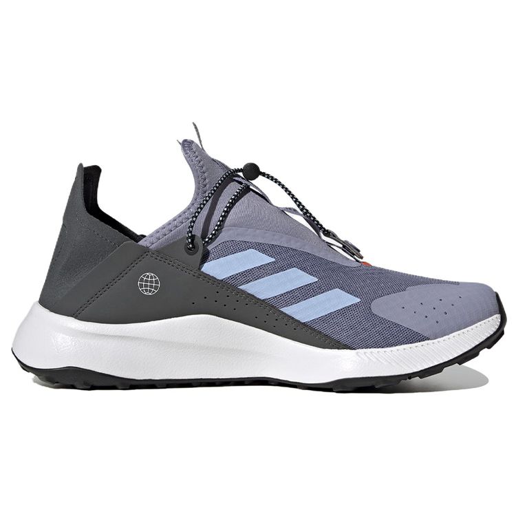 Adidas Voyager 21 Тканевые Нескользящие Прочные Легкие Полувысокие Функциональные Ботинки для Активного Отдыха Унисекс Серо-Синие HP8627