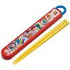 Bento Chopstick Case Set, 16.5cm Chopsticks for Kids, Antibacterial, Disney Toy Story 24, Easy-Open Slide-Open, Made In Japan (ABS2AMAG-A)