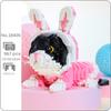 16405 Animal World Persian Cat Kitten Rabbit Clothing Pet DIY Mini Diamond Blocks Bricks Building Toy for Children No Box