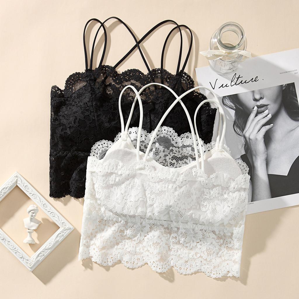 Летний кружевной топ-труба с обхватом груди, сексуальная майка с красивой спиной, женский топ без косточек для ношения на улице и в качестве нижнего белья, защищающий от просвечивания