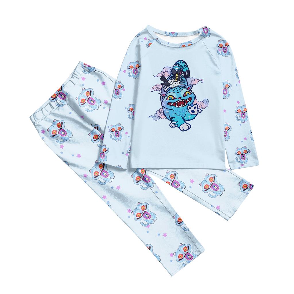 Мультяшный принт с буквами, семейный комплект с длинным рукавом, костюм родитель-ребенок, домашний костюм, осень