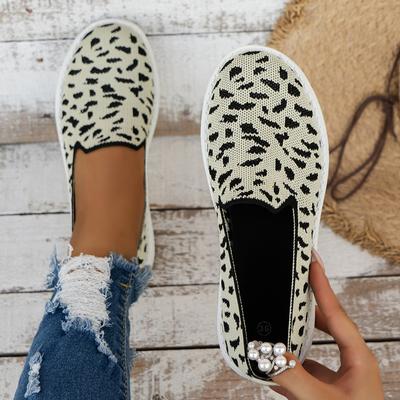 Новые туфли модные женские спортивные летние сетчатые леопардовые однотонные повседневные женские вулканизированные туфли дышащие туфли на плоской подошве женские кроссовки