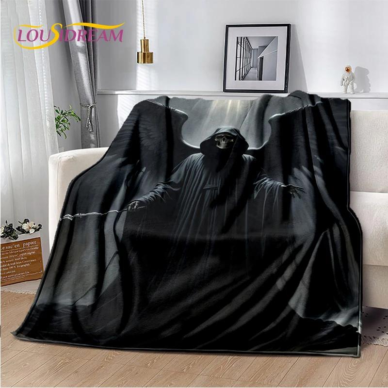 Готический Ужас Персонаж Череп Призрак Дух 29 Стиль Мягкий Плед, Мягкий Плед для Дома Спальни Кровати Дивана Пикника Путешествия Подарок