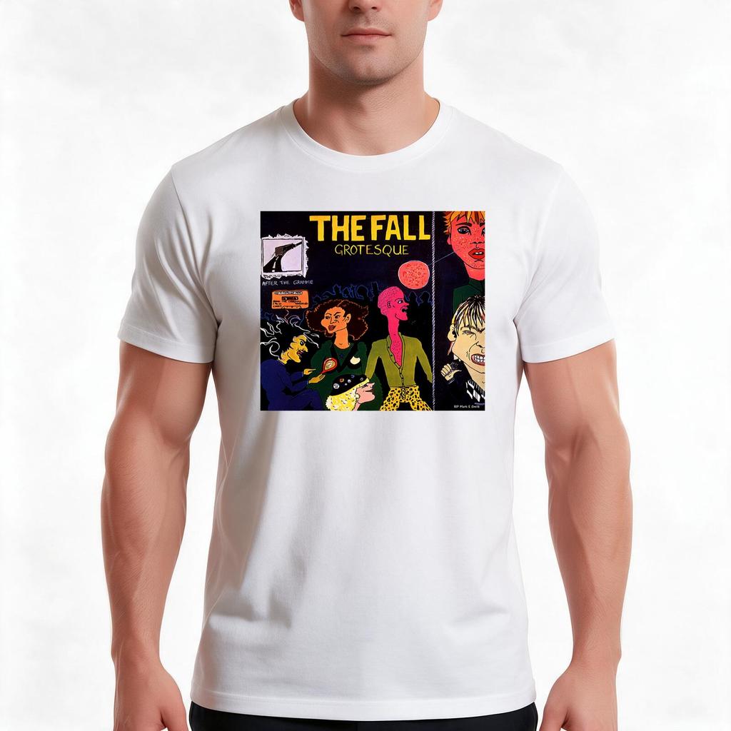 Grotesque The Fall TShirt Summer Casual Cotton Tee Oversized Streetwear Tops Vintage Graphic Print Loose Fit Short Sleeve
