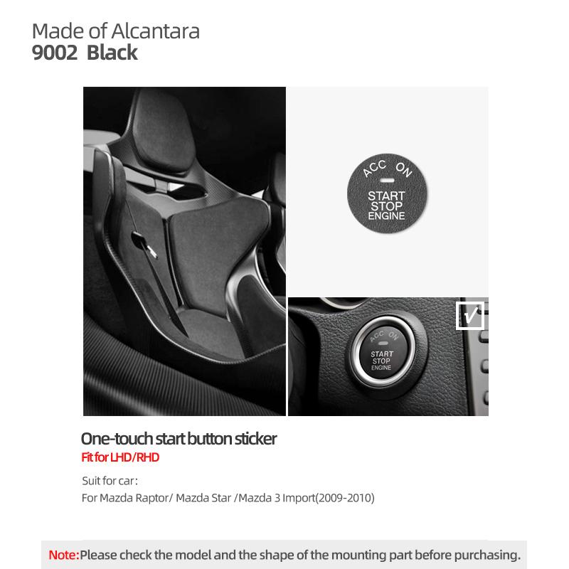 Betterhumz Для Mazda Axela Atenza 2009- Из Алькантары Отделка Кнопки Запуска Двигателя Старт-Стоп Наклейки Аксессуары для Интерьера Автомобиля