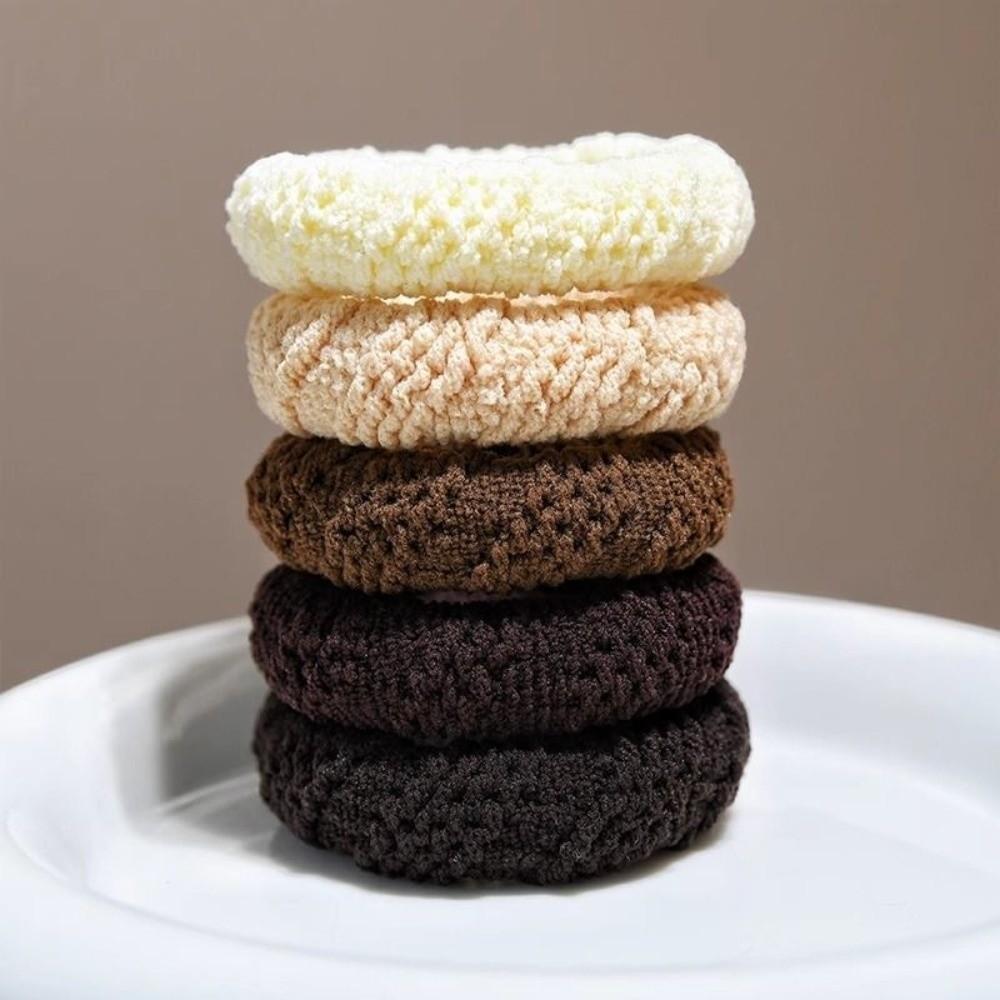 5/10PCS Durable Mix Color Hair Ties High Elasticity Styling Decoration Scrunchies Bold Thickened Hair Band for Women Girls