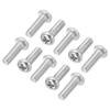 PATIKIL 60pcs M2.5-0.45 X 8mm Round Head Phillips Head Machine Screws, 304 Stainless Steel, 18-8 Full Thread, Pan Head Cross Recessed Drive Screws