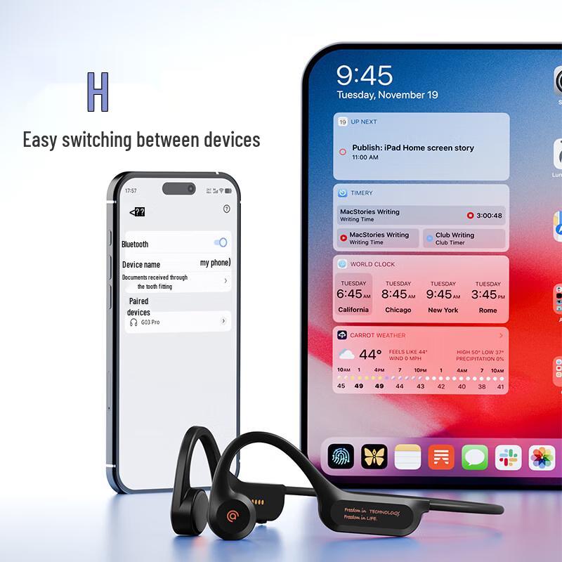Спортивные наушники aigo G03PRO с костной проводимостью, водонепроницаемые IP68