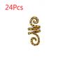24Pcs Viking Spiral Hollow Out Hair Ring Hair Braiding Dread Locks Dreadlocks Beads Gold and Silver Headwear Hair Braid Tubes