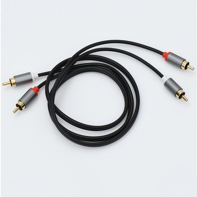 Gold-Plated 2Rca To 2 Rca Male To Male Rca Audio Cable Amplifier Audio Cable 1M 2M 3M
