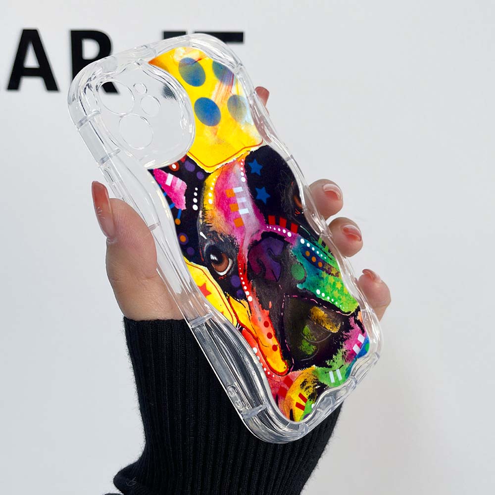 Чехлы для Samsung Galaxy A13 A53 A24 A14 Xiaomi Poco X5 Redmi 13C 12C 10C Huawei Honor 90 Lite A44 Мягкий чехол с эксклюзивным кремовым узором в виде собаки французского бульдога