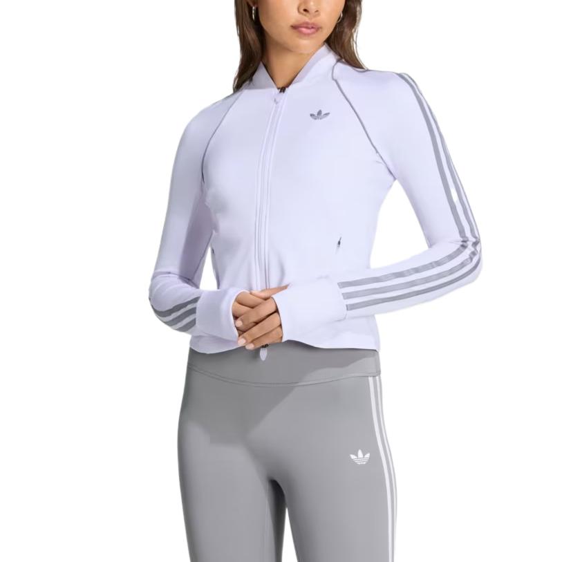 adidas Оригинальный Superstar Удобный Длинный Рукав Мягкая Молния Фитнес Топ Женские топы KW5806