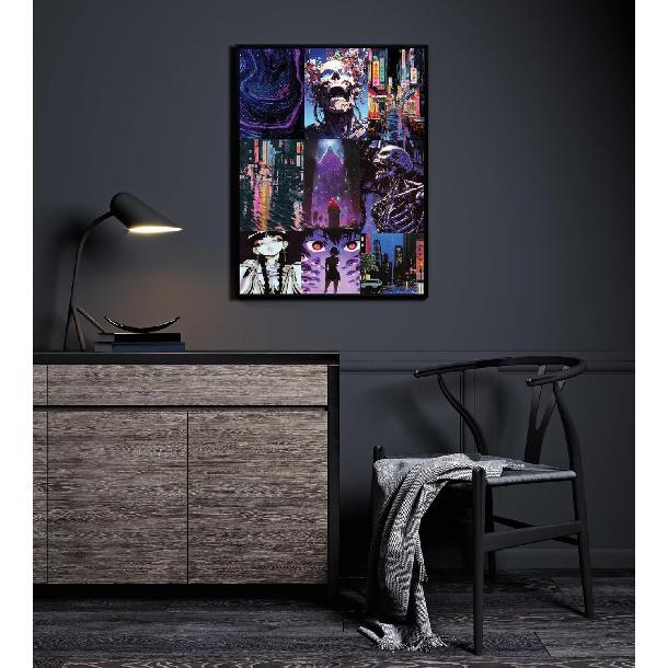 Cyberpunk Retro Futuristic 90s Anime Aesthetic Art Wall Collage Kit for Bedroom - Small 50 PCS Manga Wall Prints Decor Posters - Trippy Unique Grunge