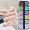 12Grids 3D  Dopamine Colorful Micro Caviar Nail Beads 0.8mm Colorful Mini Round Beads Nail Rhinestones Cute Nail Beads Charms D3