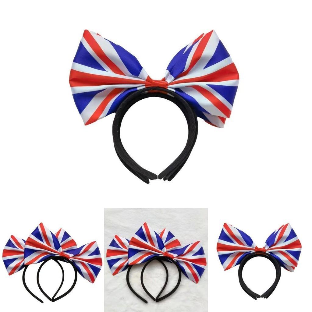 Платиновый юбилей Union Jack Бандана-галстук-бабочка Ободок для волос Для мужчин и женщин Идеально для празднований