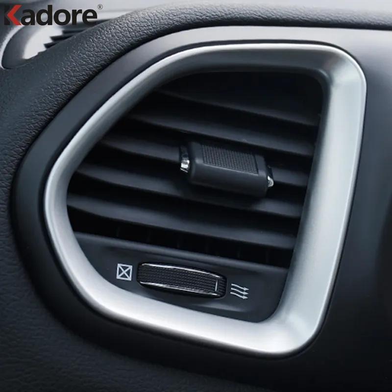 For Jeep Renegade 2014- 2024 2025 Matte Car Front Side Air Condition Vent Outlet Cover Trim Interior Accessories