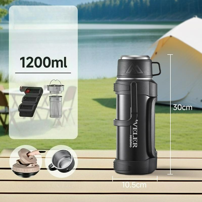 Портативный термос-чайник, термос-чайник из нержавеющей стали большой вместимости, уличный портативный термос сверхбольшой вместимости