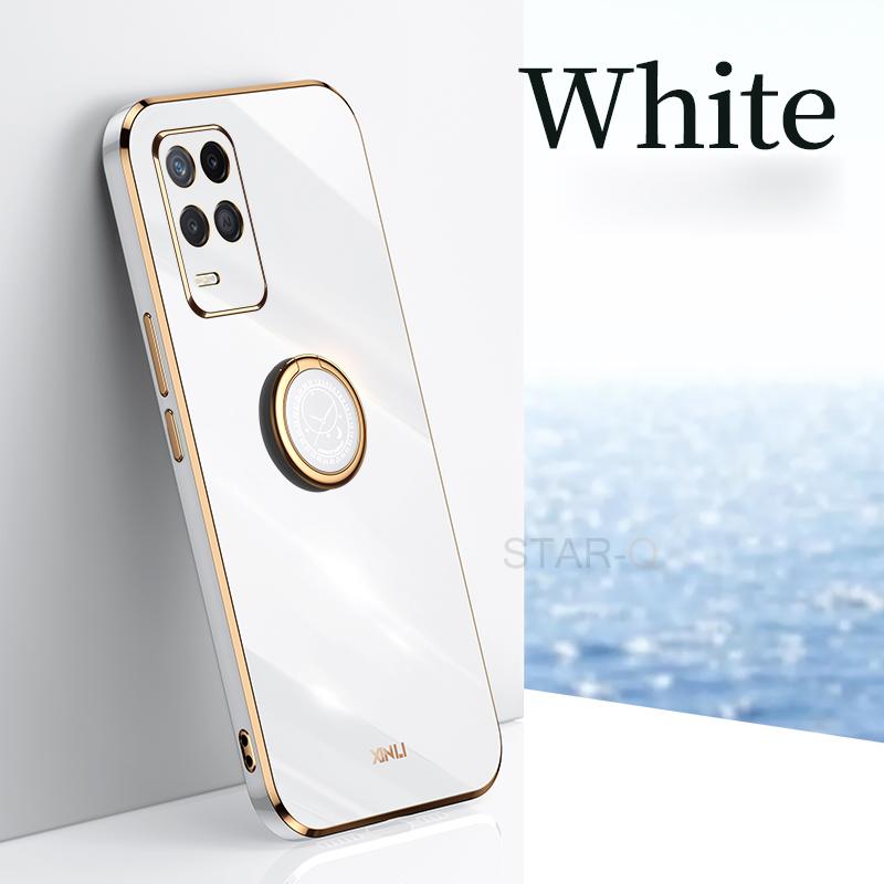 Роскошный чехол для телефона с золотой рамкой и покрытием для Oppo Realme 8 Pro 4g Realme8 8pro, мягкий силиконовый чехол-накладка из ТПУ