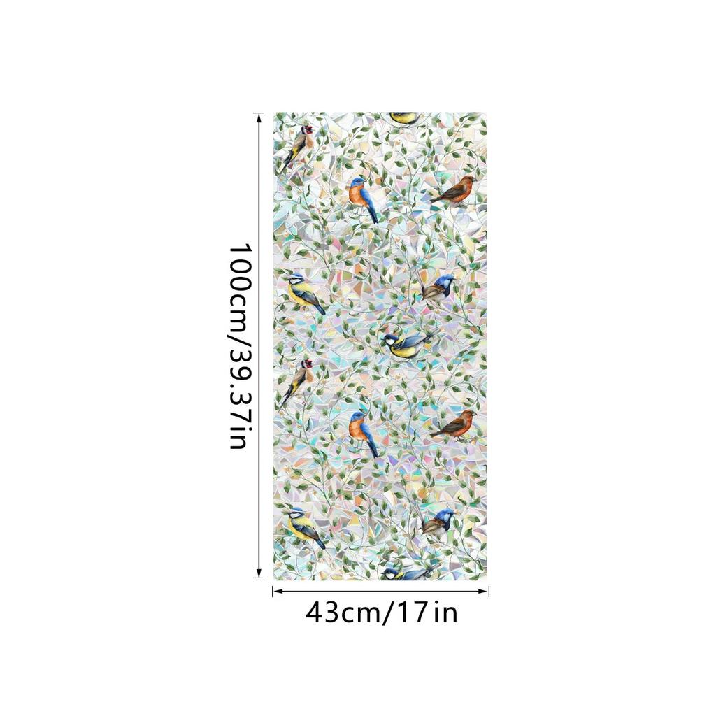 PVC Flower Window Electrostatic Stickers Privacy Protection Static Cling Decoration Reusable Glass Decals for Home Bathroom