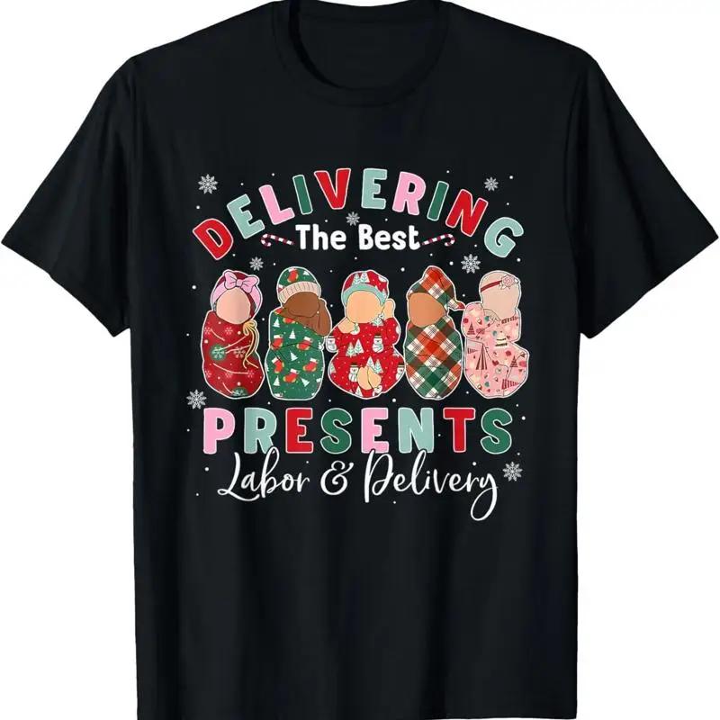 Delivering The Best Presents Labor Delivery Nurse Christmas Tshirt
