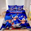 Anime Sonic 3D Bedding Set Game Character Duvet Cover Soft Bed Linen Bedroom Decor Gift for Teens All Sizes