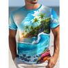 Гавайская мужская футболка с круглым вырезом, летняя, для отдыха на открытом воздухе, мужская повседневная футболка с коротким рукавом, для пляжной вечеринки, повседневная модная футболка