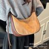 Премиальный сенс кэжуал ретро 2025 новые трендовые женские сумки рога пельмени сумки подмышку простые для работы большая вместимость