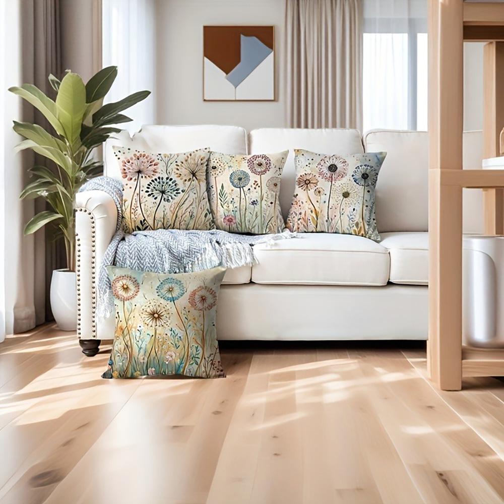 Наволочки с цветочным принтом «Одуванчик»: Добавьте прикосновение природы в свой дом Чехол на подушку для дивана Домашнее украшение комнаты