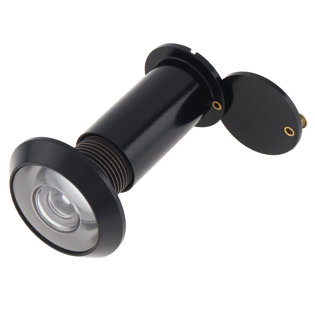 Solid Brass 16mm Door Peephole 200 Degree HD Lens Privacy Cover Titanium Drill Bit Heavy Duty Universal 35-55mm Door