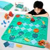 Yangtomo Logical Route Puzzle Board Game, Educational Toy, Programming Toy [200+ Challenges], Montessori Style, Large Brain Training Puzzle, Develops