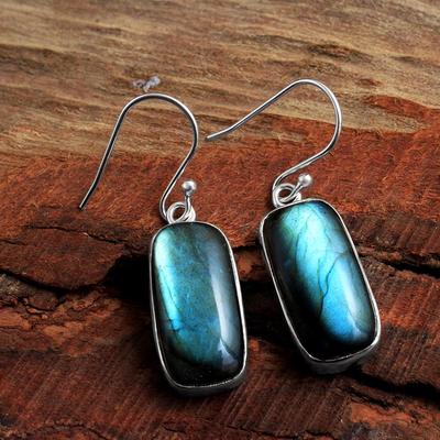 Серьги с лабрадором, серебряные серьги, ювелирные изделия ручной работы, серебро 925 пробы, женские серьги