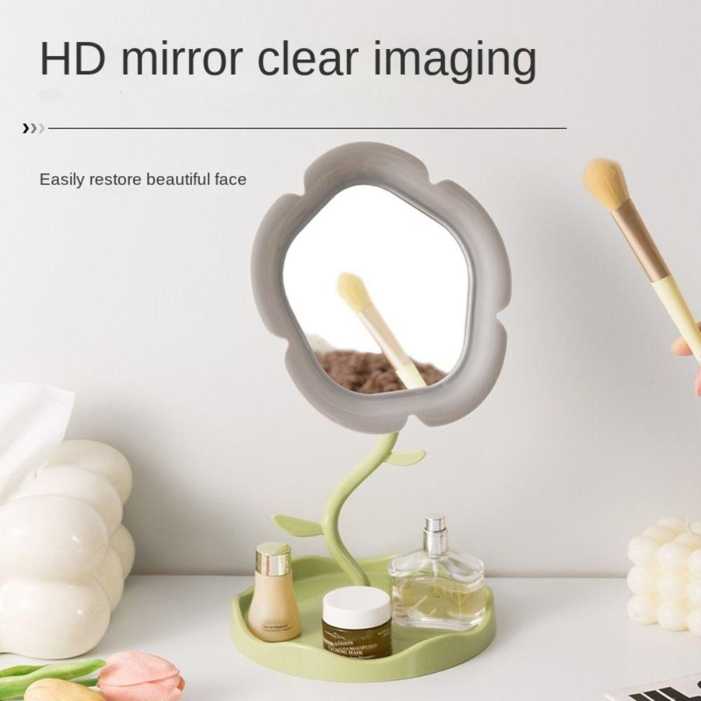 Симпатичное настольное зеркало для макияжа, классическое настольное зеркало, прочное туалетное зеркало в форме подсолнуха для спальни